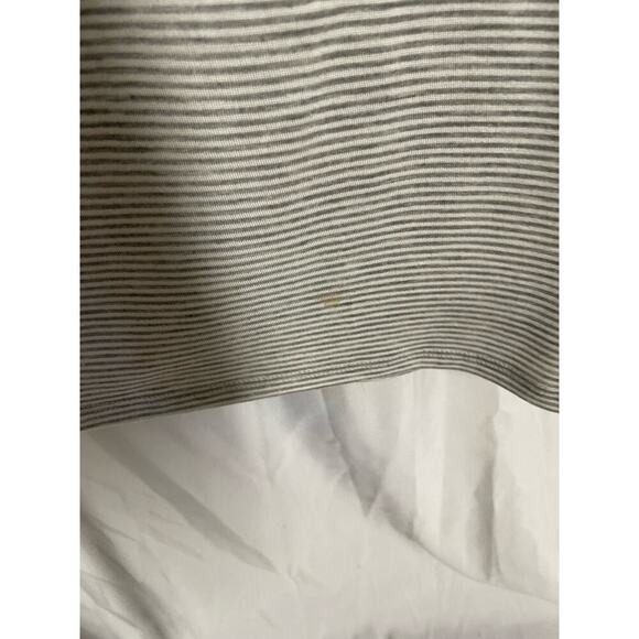 Roller Coaster Striped V-neck Maxi Dress Size Large NEW (flaw) Grey White - Picture 5 of 7